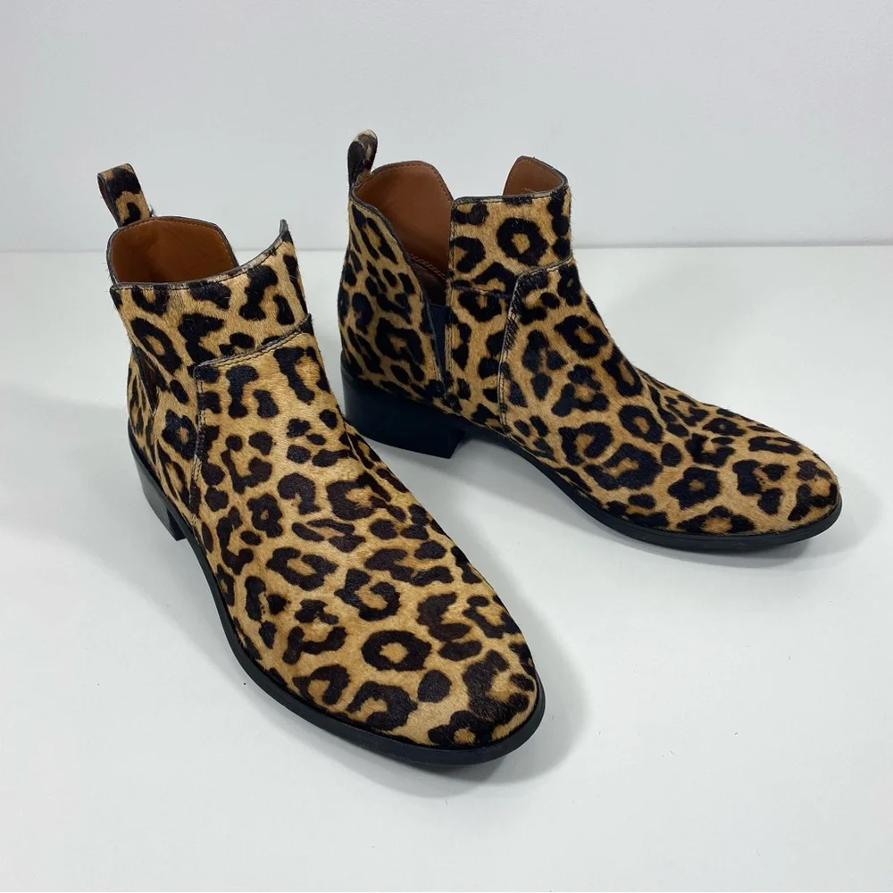 Franco Sarto Bernie 2 Leopard Animal Print Calf
Hair Leather Ankle Boots 9 - Picture 11 of 11